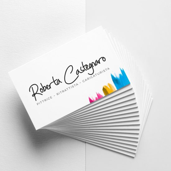 progettazione grafica biglietto da visita per artista